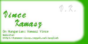 vince kamasz business card